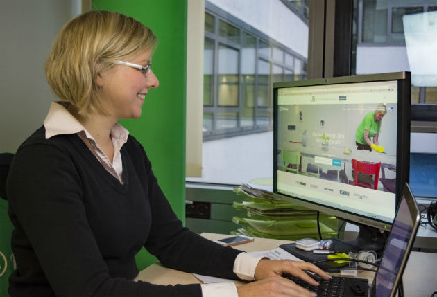 Stefanie At Her Workplace