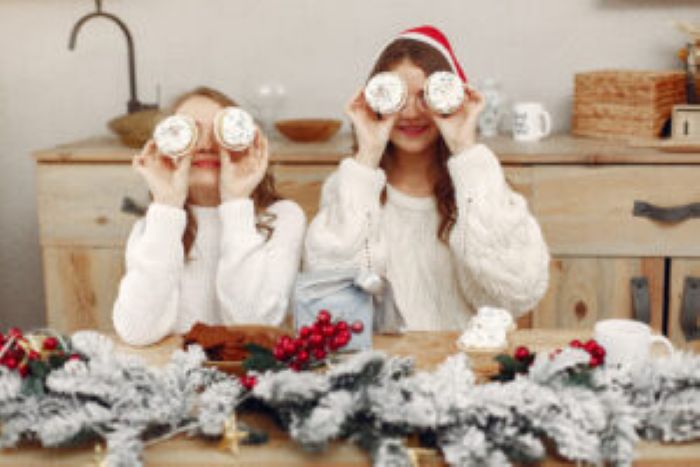 Women Have Cupcakes Friends Christmass Decorations Girl Santa S Hat 300X200 1