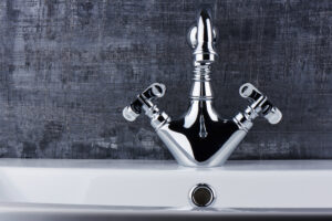 Faucet Sink Black White Background