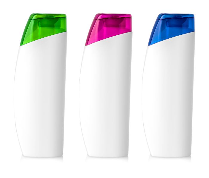 White Blank Plastic Bottles Isolated White