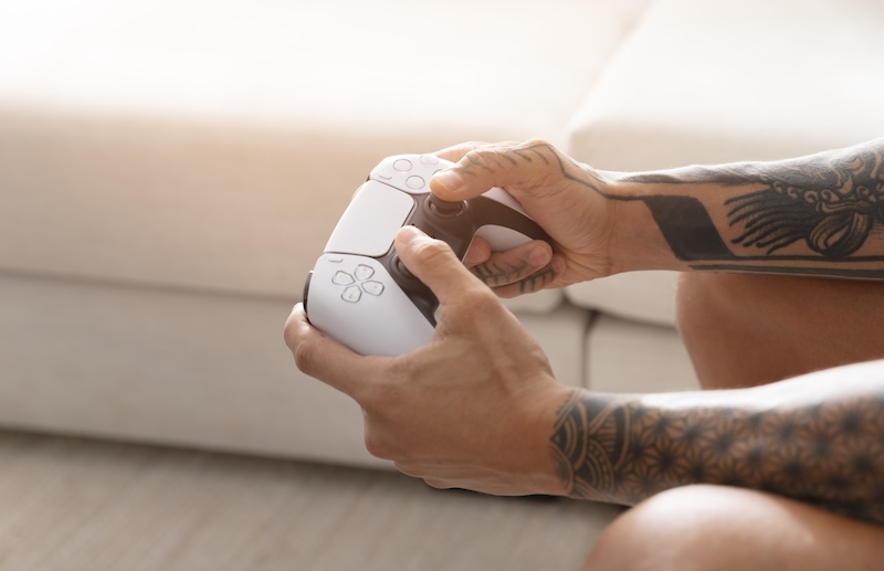 Gamer Having Fun While Playing Videogames