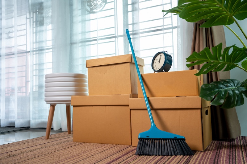 Moving Boxes New Apartment Carton Box Floor Move House Concept